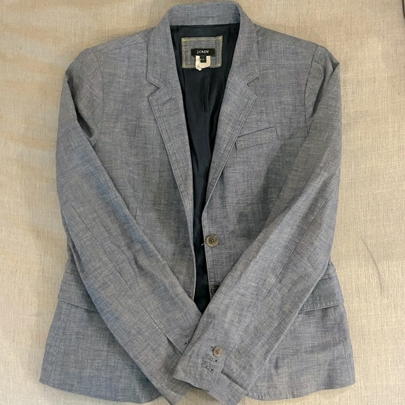 J Crew Jean Chambray Blazer - Picture 2 of 5